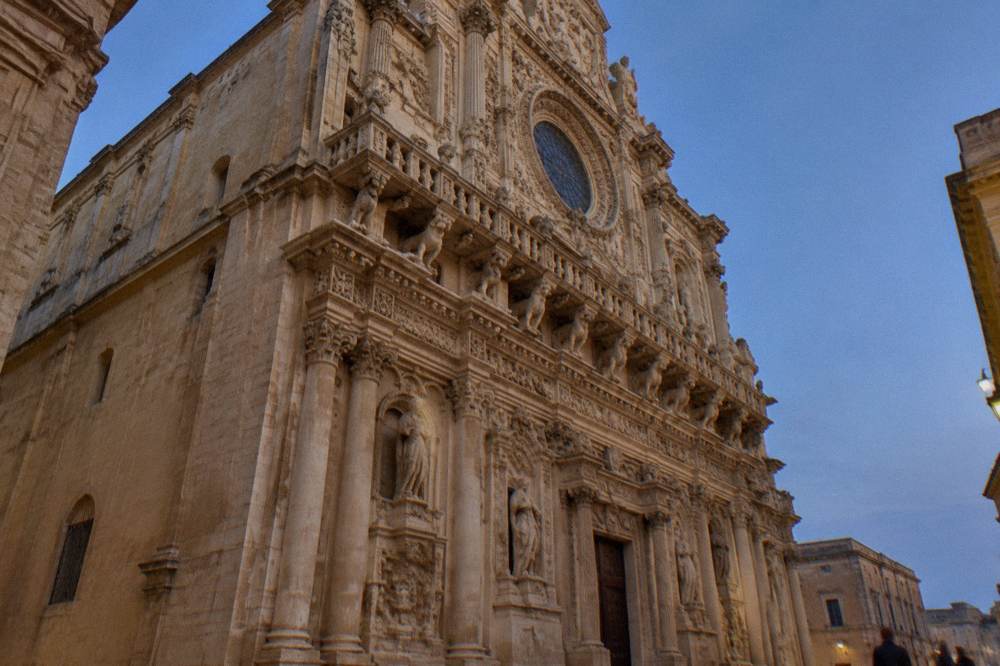 The ornate facade of the Basilica di Santa Croce in Lecce